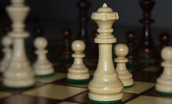 chess pieces ready for a game