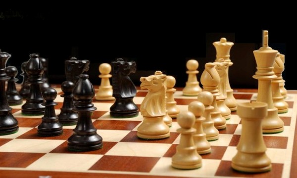 chess pieces ready for a game